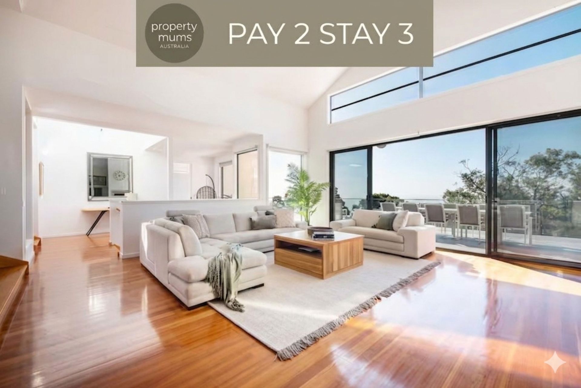 Light and Bright Living space with balcony access