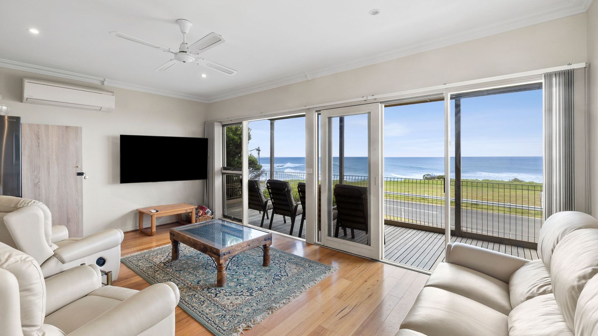 Comfortable lounge and flat screen TV