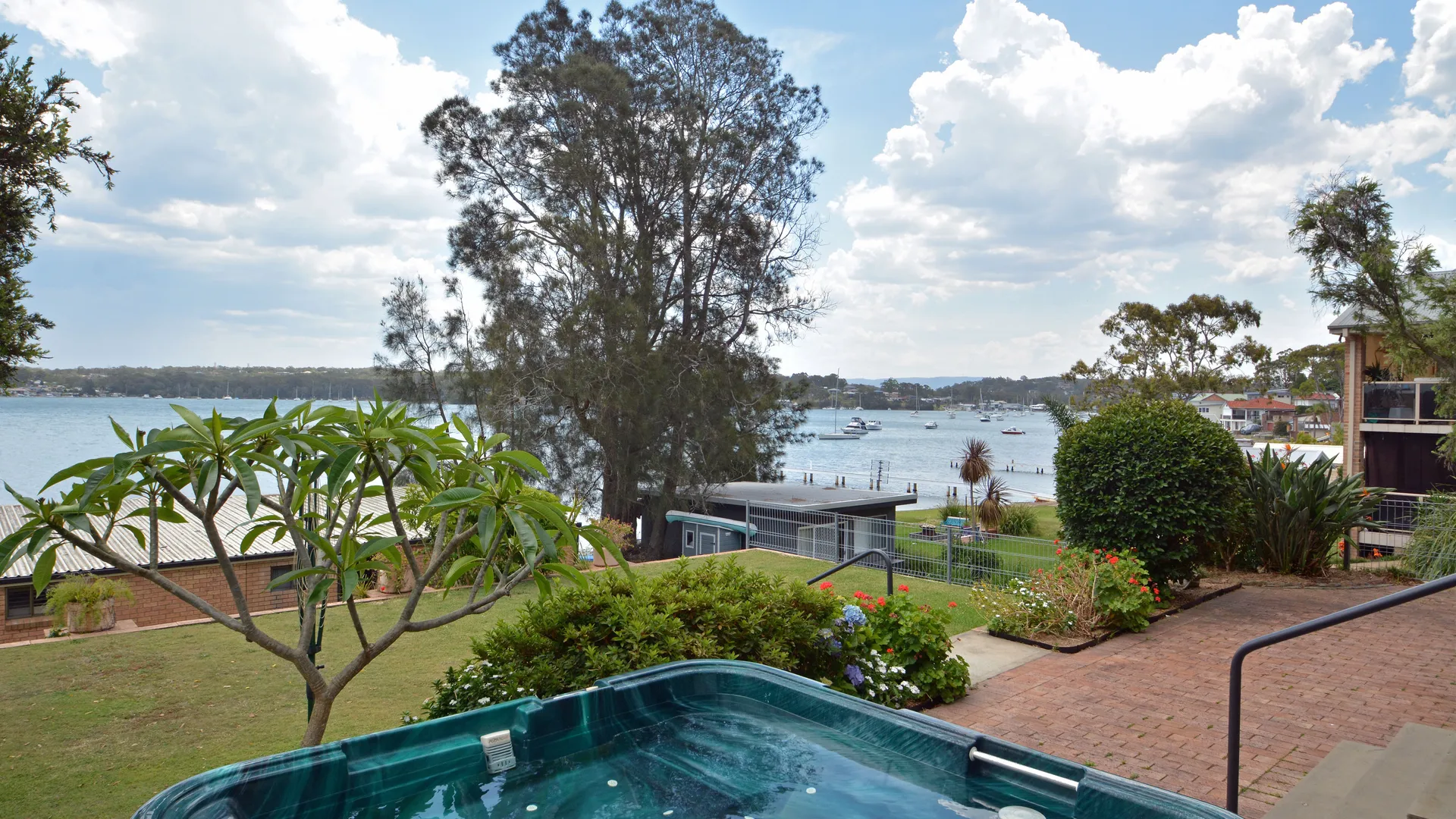 Waterfront home with amazing views and spa