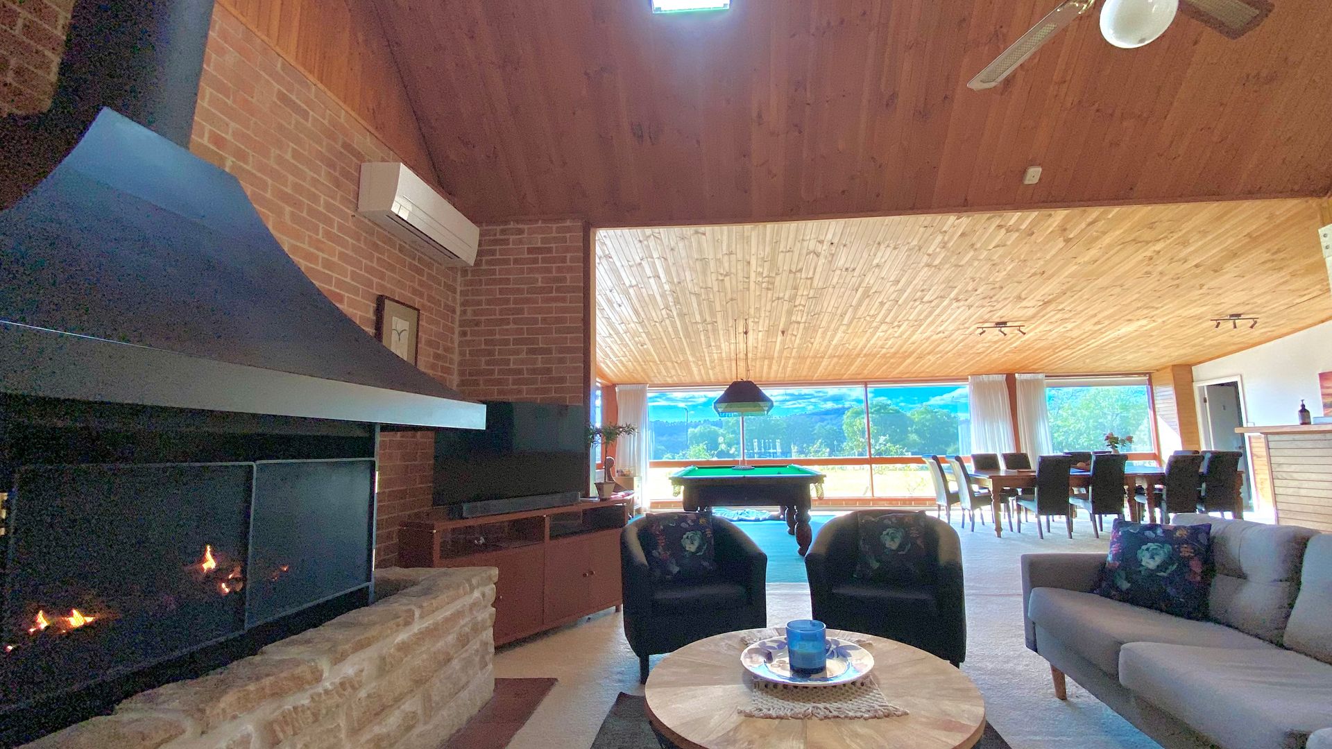 Warmth and Comfort: Relaxing Living Room by the Fire