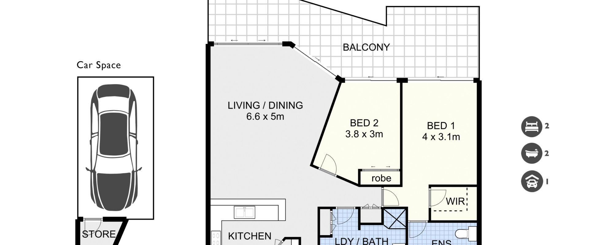 2 Park Cres Modern & Stylish 2 bedroom apartment Close to Beach and Restaurants