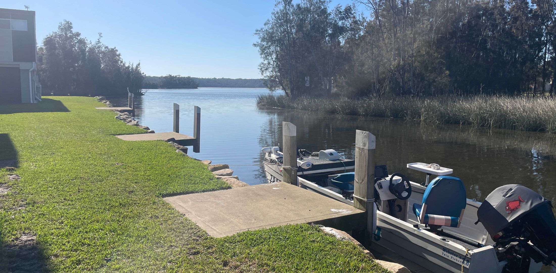 Cabin 52 has its own jetty