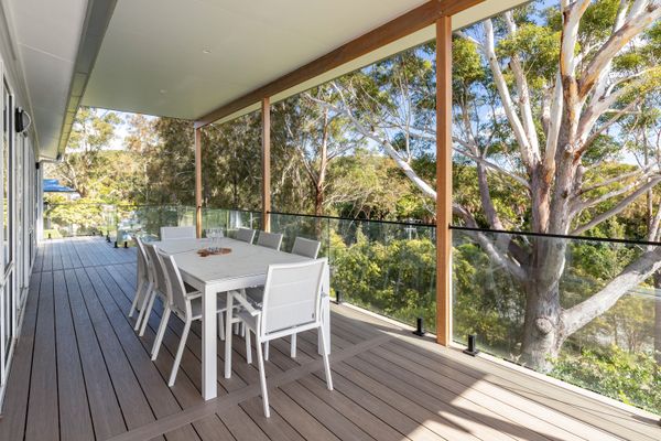 Covered Deck with Outdoor Dining Table
