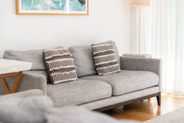 Living Room with Grey Sofa
