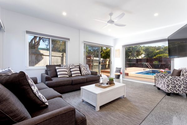 Living Room with Pool Access