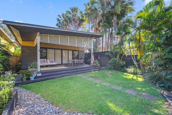 Exterior View with Lawn and Deck