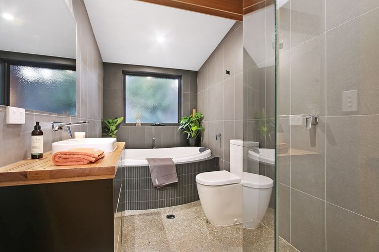 Wonderful bathroom with spa/shower and toilet