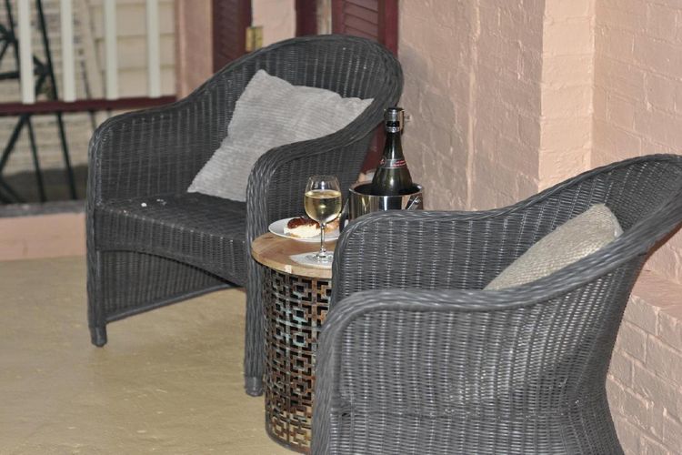 Front deck is lovely to sit and enjoy a wine or a cuppa too