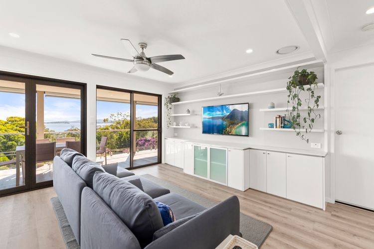 Family Retreat with water views at Corlette