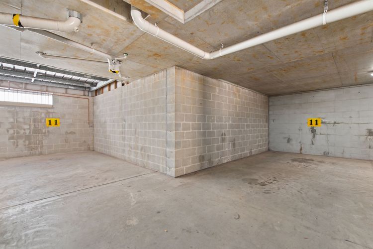 Secured parking area.