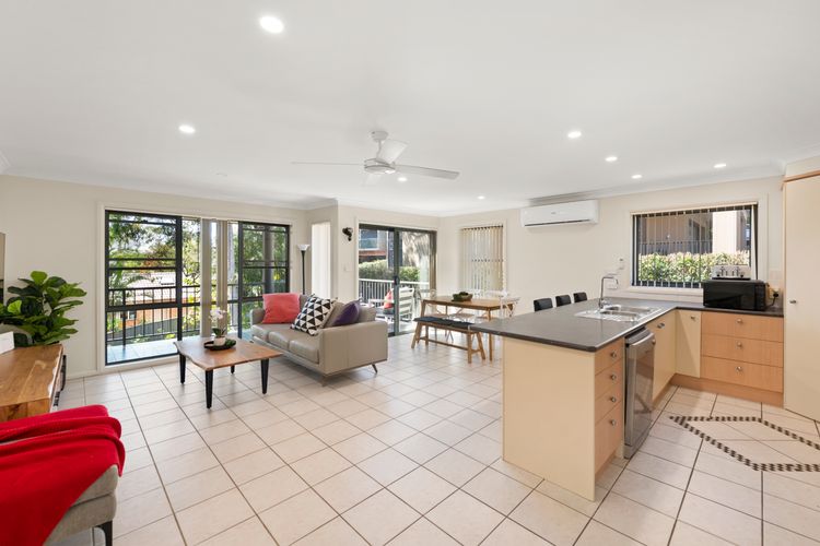 Relaxed open plan living area with garden views