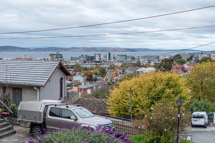 View of Hobart city from the street