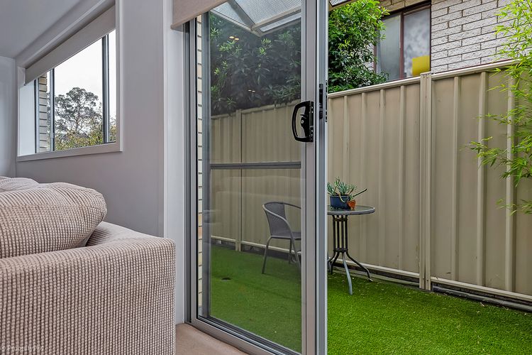 Sliding door to outdoor area