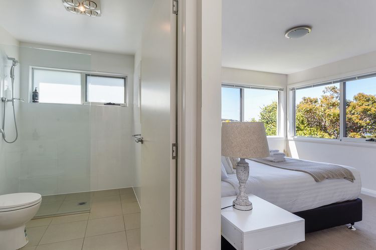 Deep Blue Wow views over river city mountain