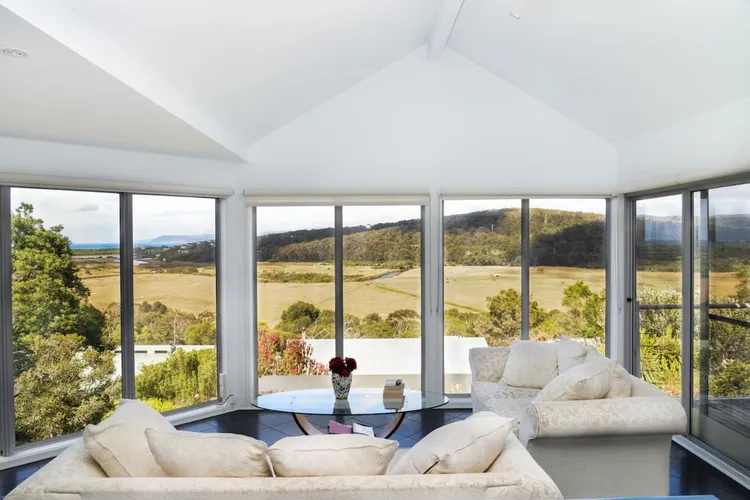 Part of the 180 degree views from the open plan living, kitchen & dining room