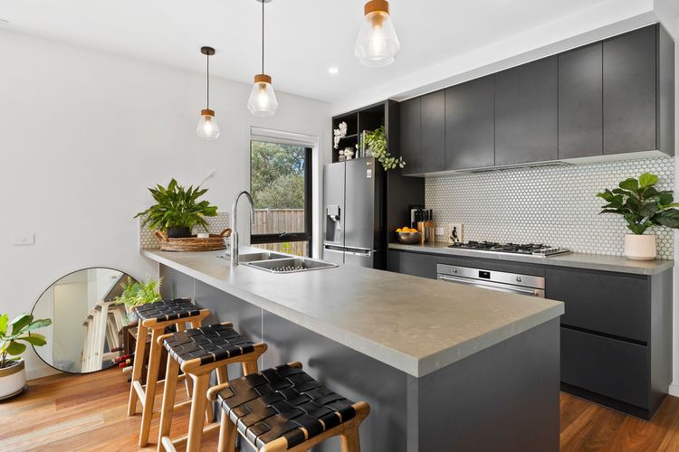  Preparing a feast is made more inviting and simple with its upscale kitchen equipped with modern tools and appliances