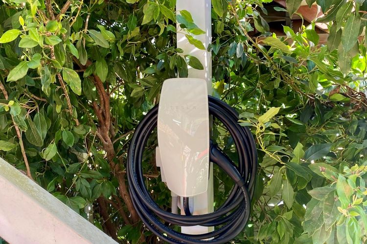Tesla Charger  located in the car port