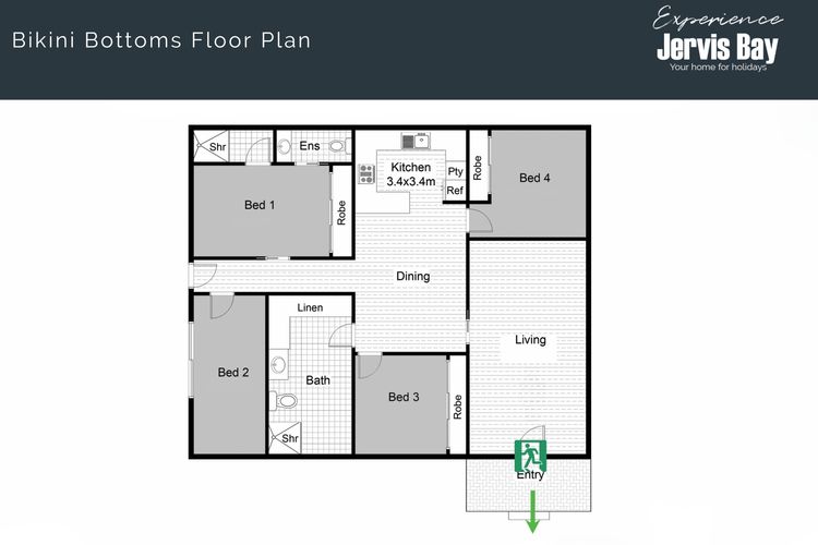 Cal1 – Bikini Bottoms by Experience Jervis Bay