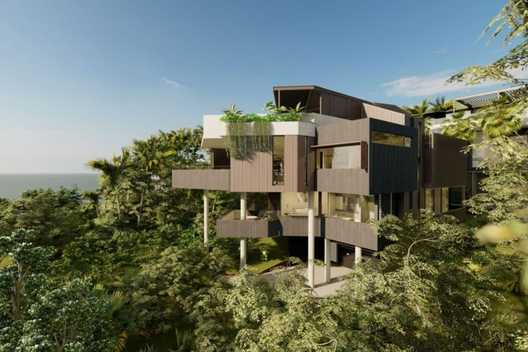 Moonrise – 4 BR designer home above Wategos Beach