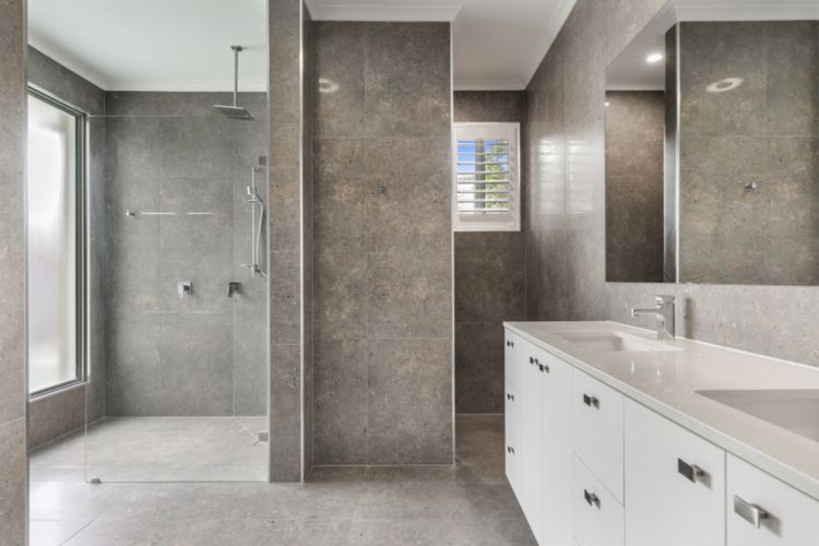 The main bathroom has a shower and toilet.