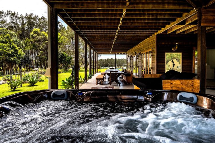 Relax in our Hot Tub Our Hot Tub/Spa looks out over the Tranquilo Beach House grounds, the perfect place to end your day. 