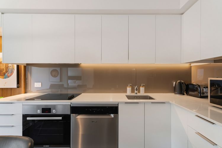 A full kitchen with everything you need to cook a a mean for your friends and family.