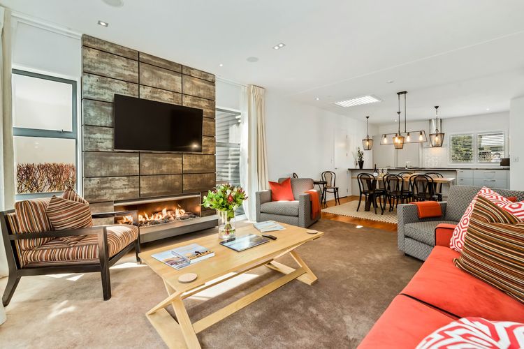 Living area w/ fireplace