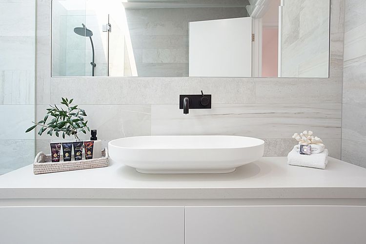 Enjoy the convenience and elegance of vanities in every bedroom, adding a touch of luxury to your stay