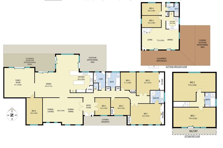 Silver Springs Estate 4br house + 6br house with Wifi, Pool. Fireplace, Views, Olives and Space