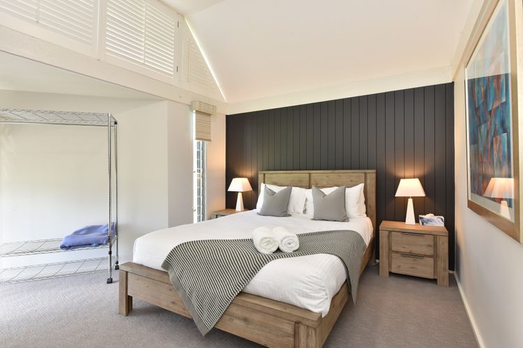 Enjoy the comfy bedroom with amazing lighting