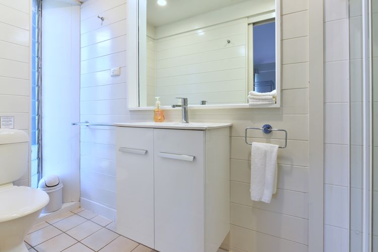 Unwind in our modern bathroom