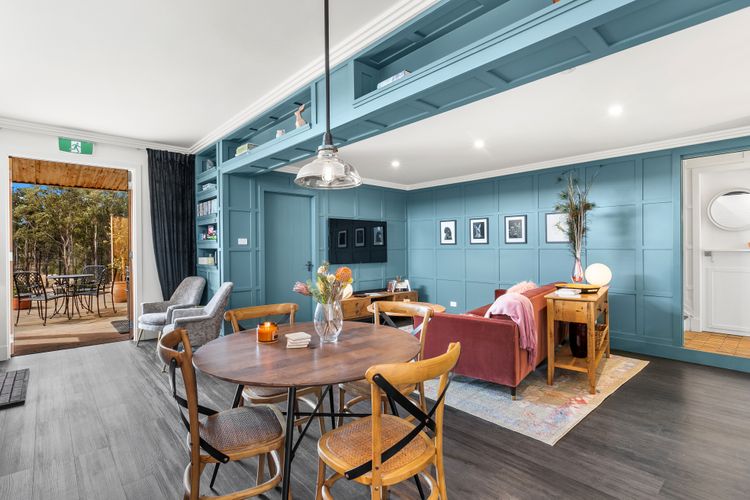 Luxe loungeroom and combined dining area.