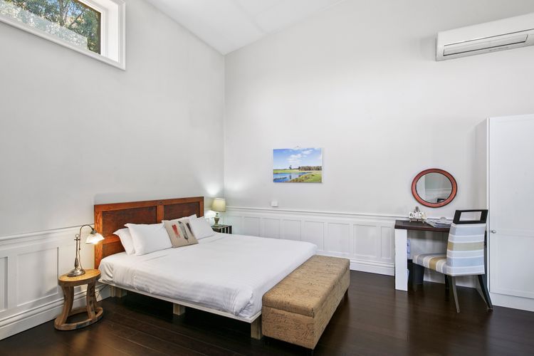 Queen size bed in luxe villa