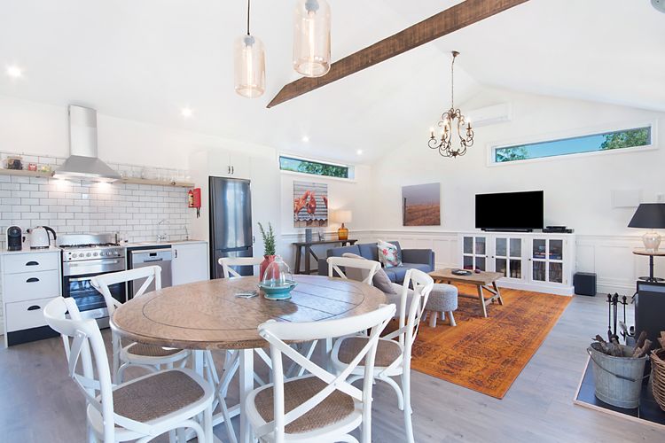 Luxe combined kitchen, lounge and dining room