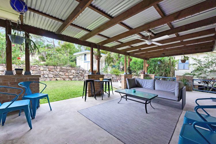 Front entrance with seating and bbq