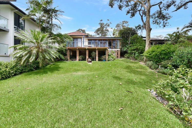 Backyard with seating