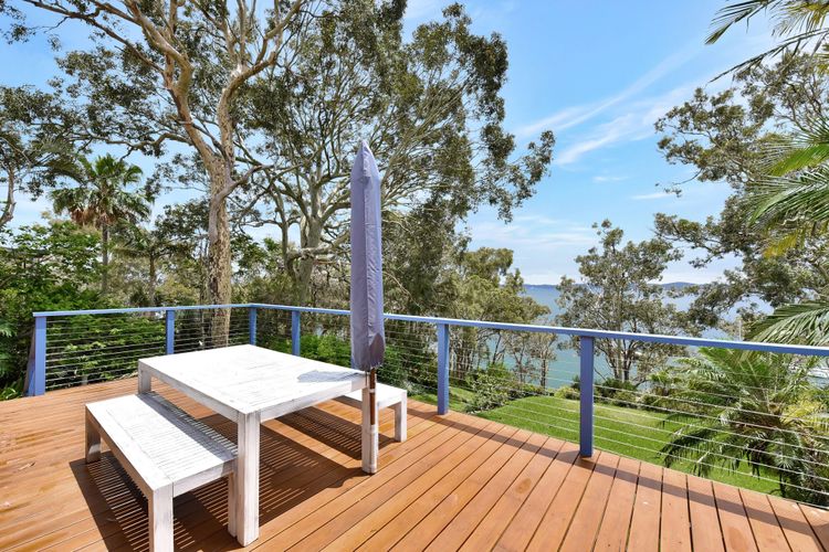 Outdoor dining with a water view