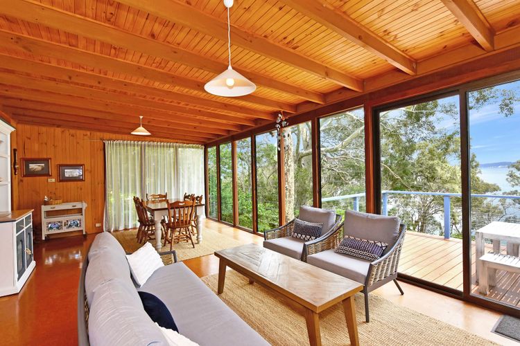 Living space with water view