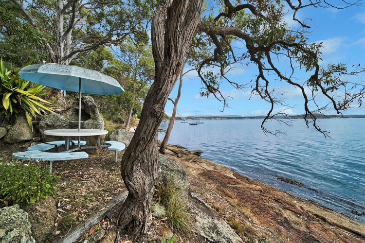 Picnic seating by waters edge