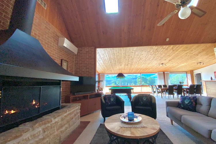 Warmth and Comfort: Relaxing Living Room by the Fire