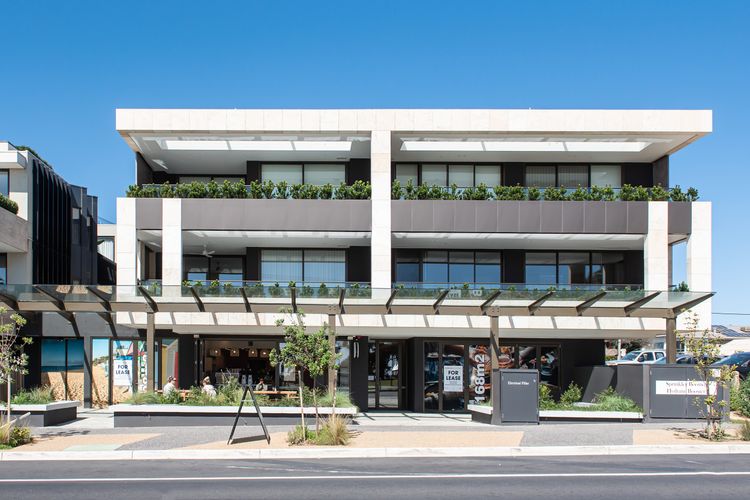Front facade facing beach