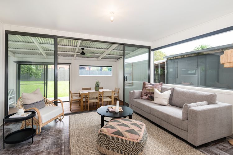 Living area in the back house 