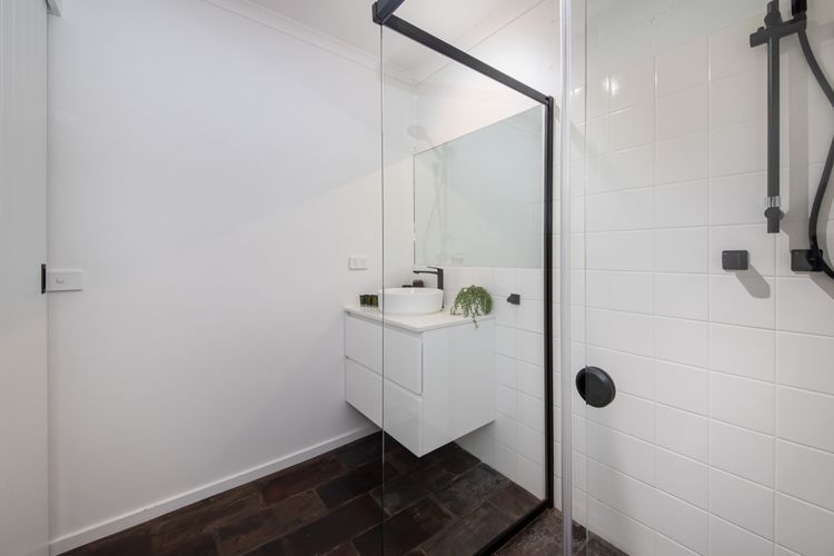 Bathroom with shower and toliet, on the ground floor 