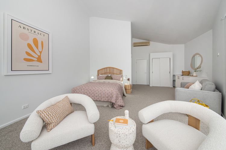Bedroom  Eight with queen bed and good quality queen sized fold out couch - sleeping four 