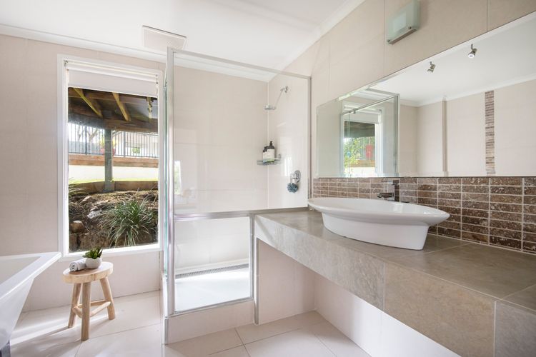 Family bathroom with bath, shower and toilet