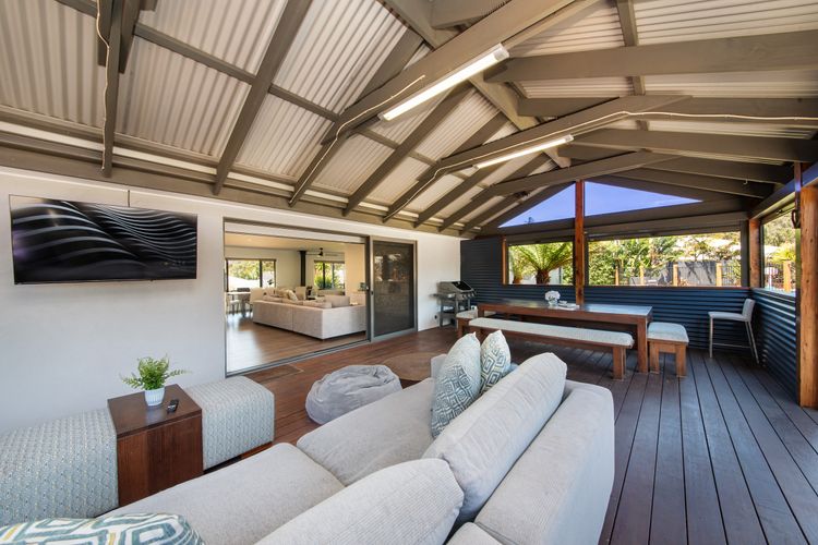 BBQ and outdoor lounge area