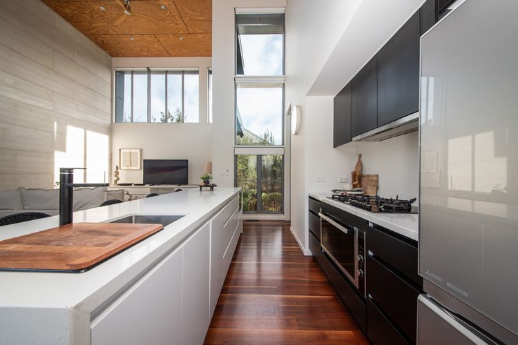 Kitchen with large island bench