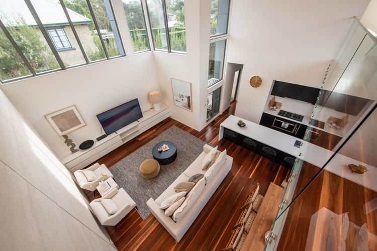 Looking down at Lounge Room