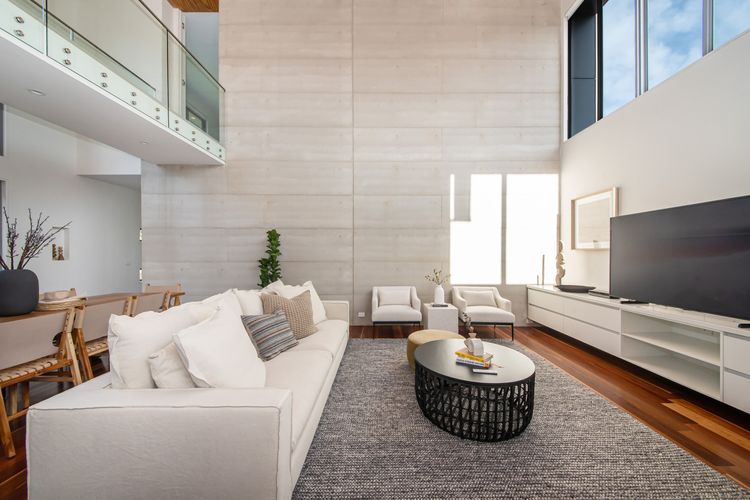 Lounge Room with Large Smart TV