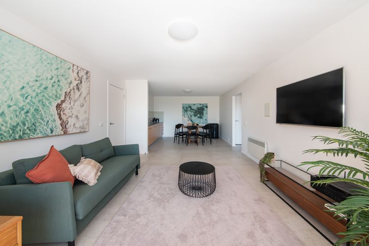 Downstairs living room with kitchenette